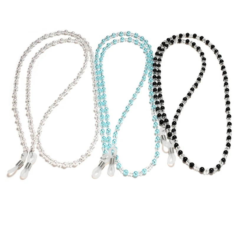 

70cm Black Red Crystal Beaded Glasses Chains Fashion Women Men Eyewear Accessories Sunglasses Neck Lanyard Strap Cord