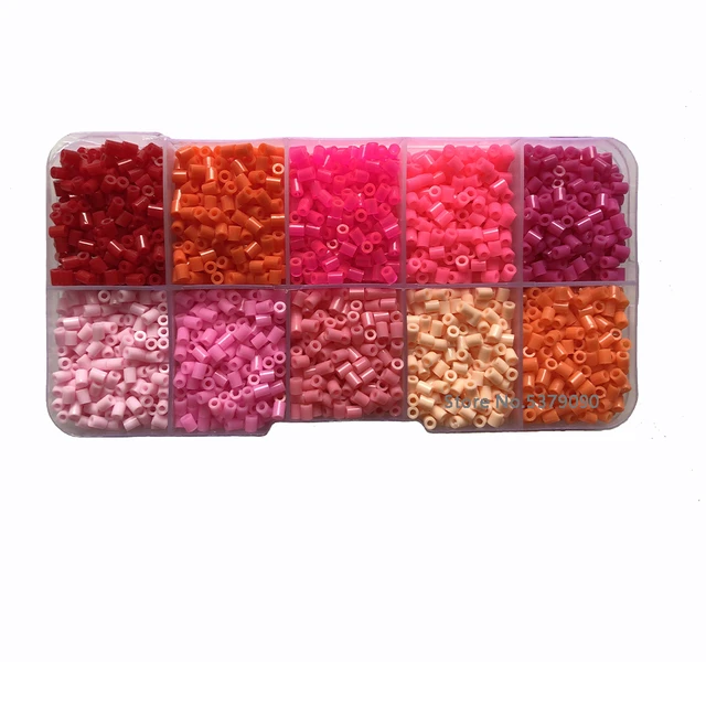 2.6mm 1000pcs/red orange yellow pink Perler Iron Beads for Kids Hama Beads  Diy Pixel Puzzles High Quality Handmade Gift Toy