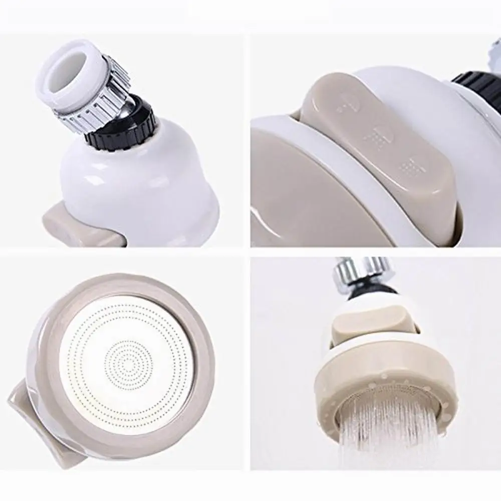 360 Rotary 3-Speed Adjustable Faucet Turbo Shower Head Sprinkler Diffuser Tap Filter Filter Adapter 40FP19