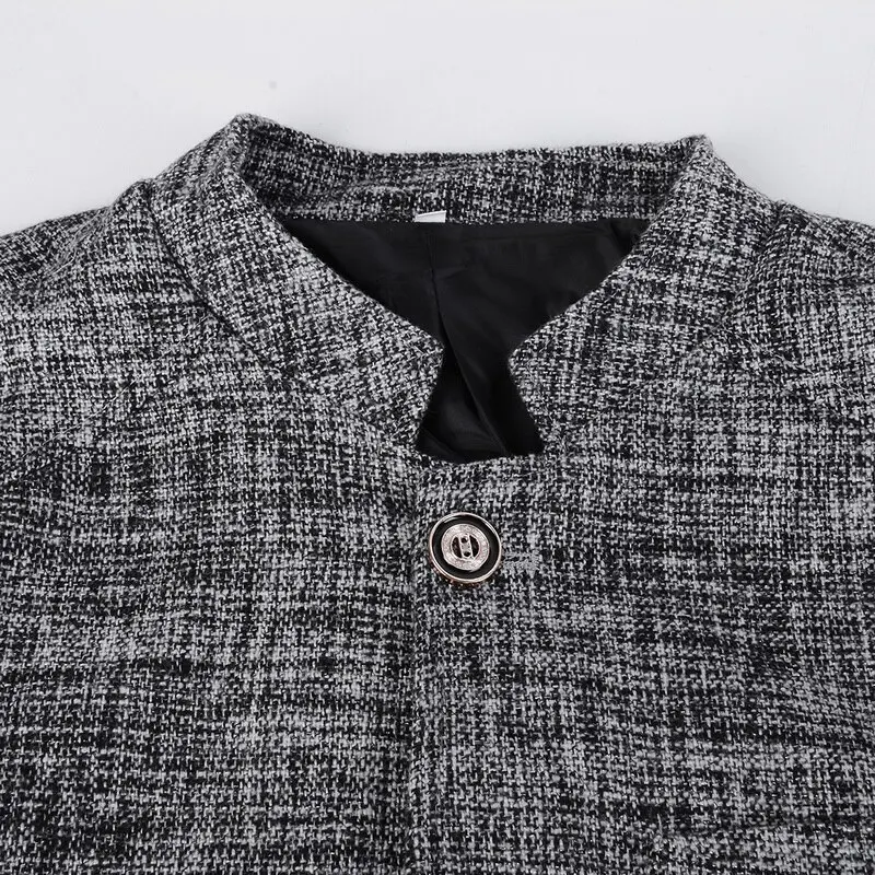 Adisputent Chinese Style Business Casual Stand Men Jacket New Collar Male Blazer Slim Mens Blazer Jacket Plus Size 5XL
