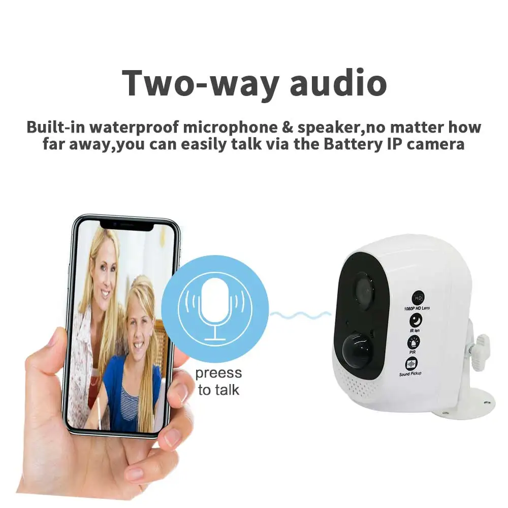  13600mAh Battery ip Camera Long time standby wireless Battery Wifi Camera home Outdoor Waterproof 1