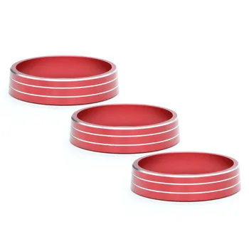 

3pcs Covers Set Knob Ring Kit Red For Mitsubishi ASX RVR 2013-2018 Panel
