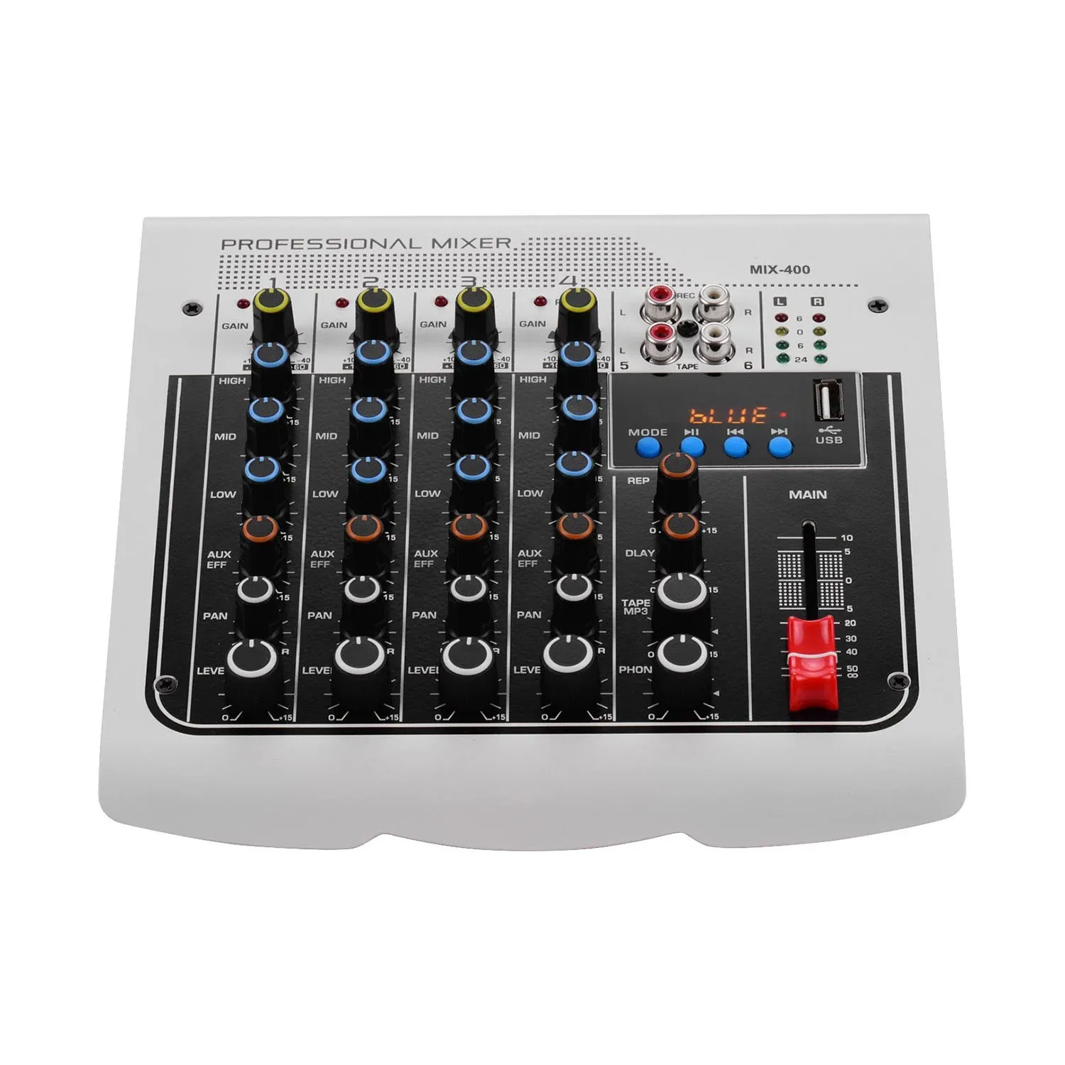 

Профессиональный звуковой Настольный миксер Mix-400, беспроводной звуковой миксер, 6-канальный трансляционный студийный усилитель мощности, Usb, Mp3