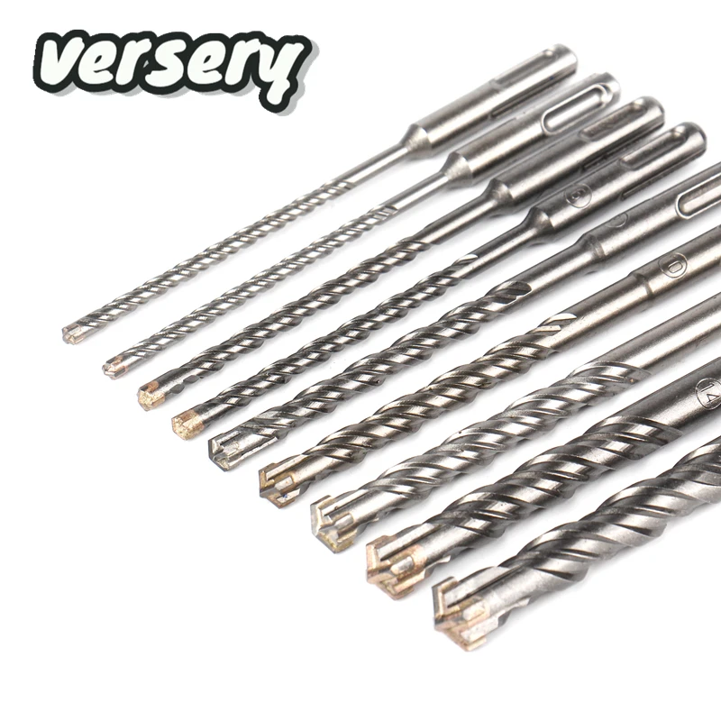 SDS Plus 160mm Electric Hammer Drill Bits Set 5/6/8/10/12/14/16mm Cross Type Tungsten Carbide Alloy for Masonry Concrete Stone sds plus 160mm electric hammer drill bits set 5 6 8 10 12 14 16mm cross type tungsten carbide alloy for masonry concrete stone