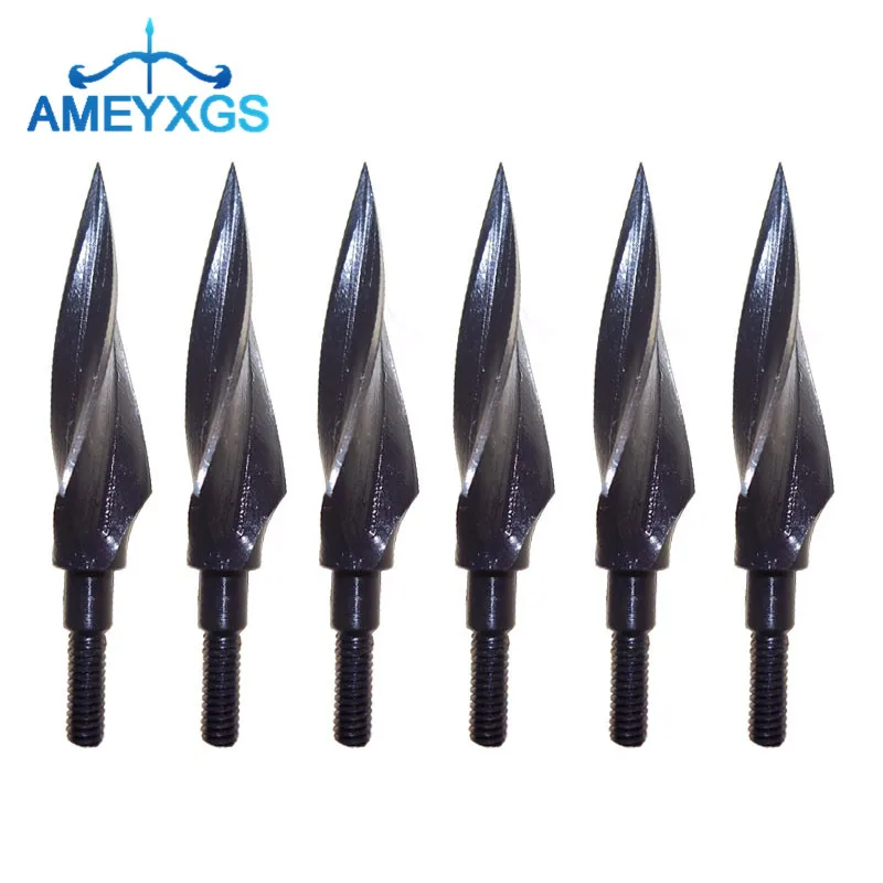 

6/12Pcs 150 Grain Archery Arrowheads Broadheads Tips Screw-in Arrow Points Steel For Arrow Outdoor Hunting Shooting Accessories