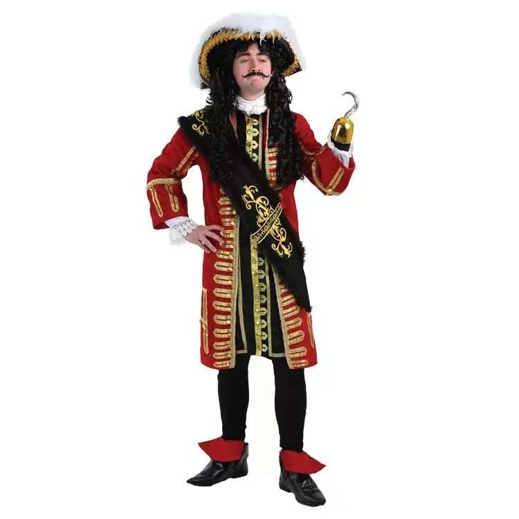 Ye's Halloween Adult Role Play Carnival pirate captain cosplay costume  cosplay hooks luxury clothes