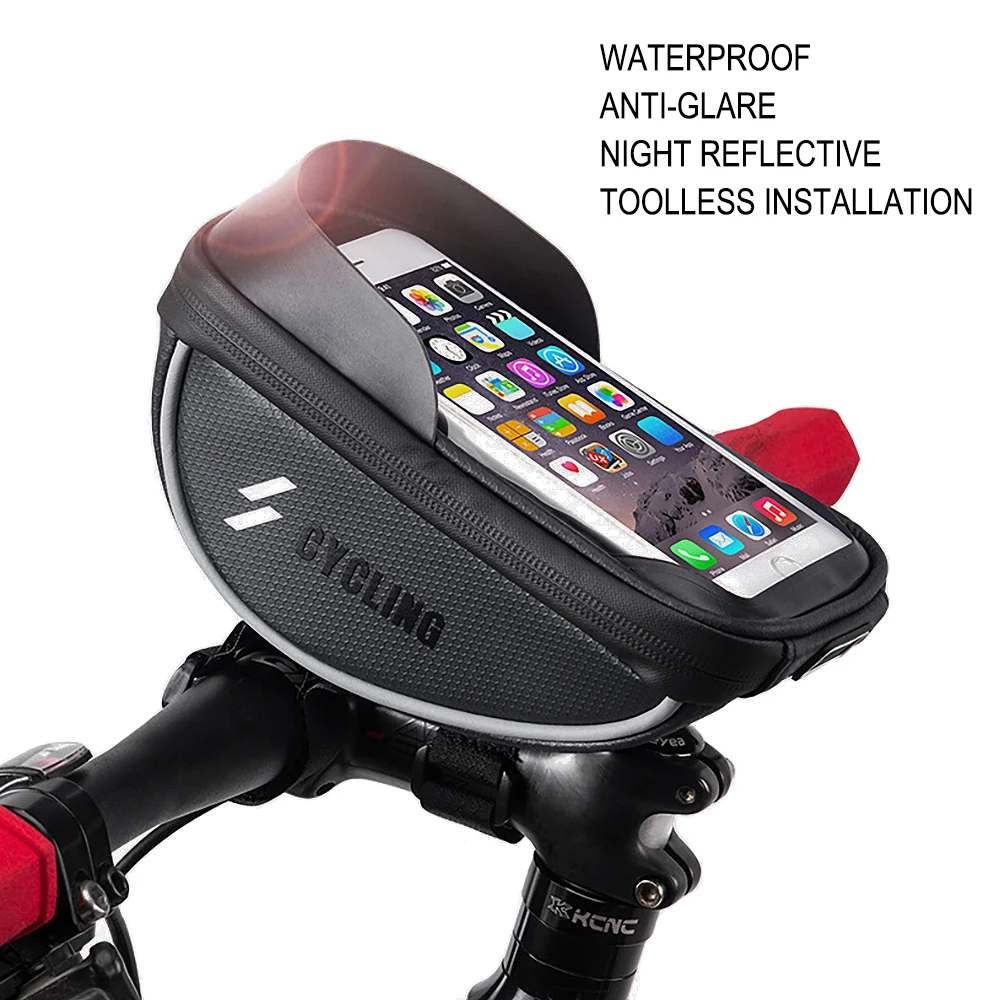 Сумка для руля велосипеда MTB, Кронштейн для мобильного телефона, посылка, оборудование для езды на велосипеде, водонепроницаемая сумка большой емкости