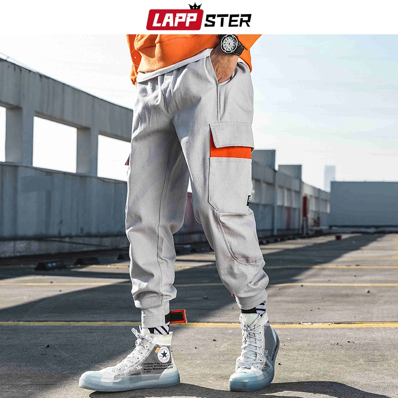 

Harajuku Cargo Pants Men 2019 Overalls Mens Streetwear Hip Hop Sweatpants Autumn Joggers Fashions Casual Track Pants