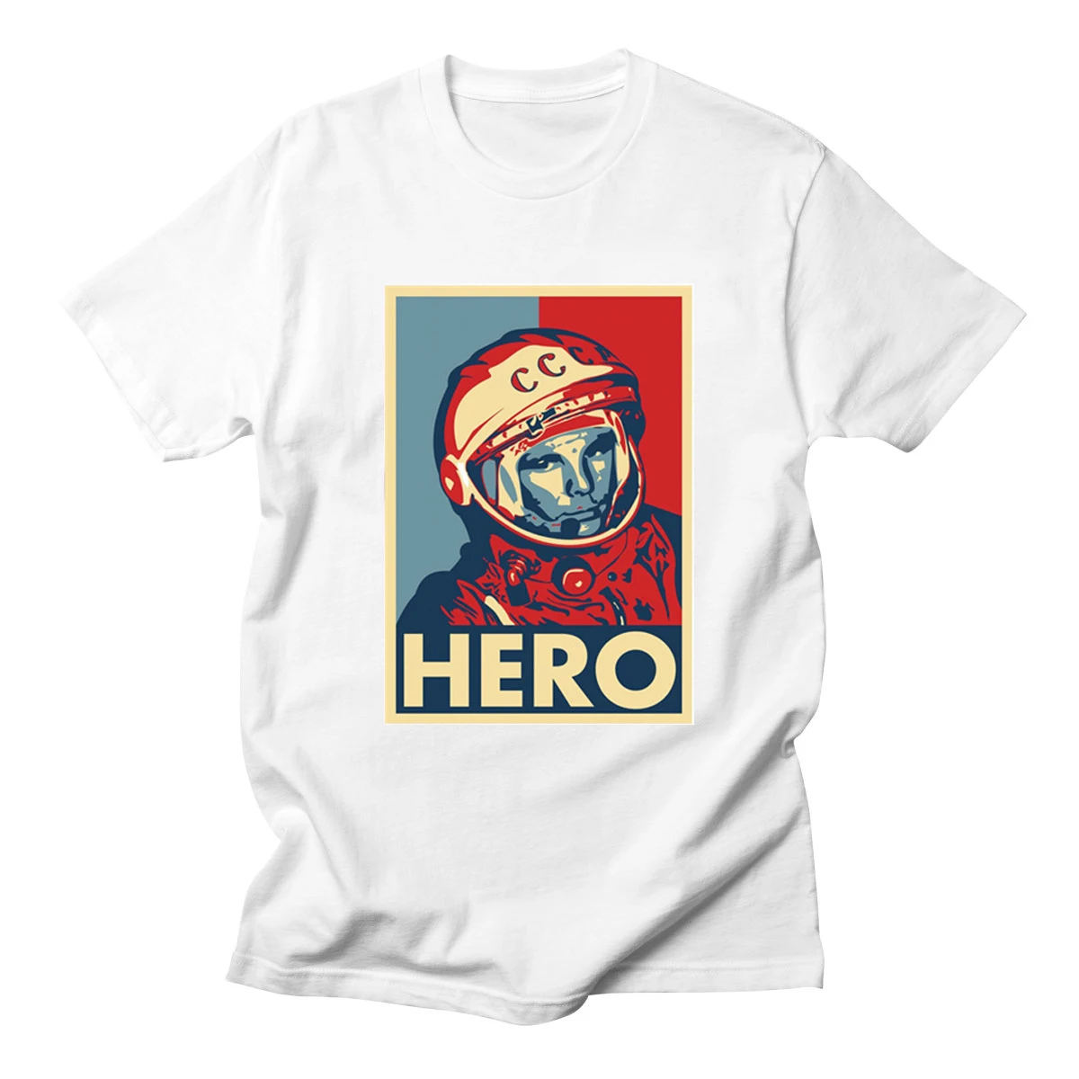 

CCCP USSR Gagarin T Shirt New Design Printed Short Sleeve Men's T-shirt Summer Cool O-neck Men Clothing Plus Size
