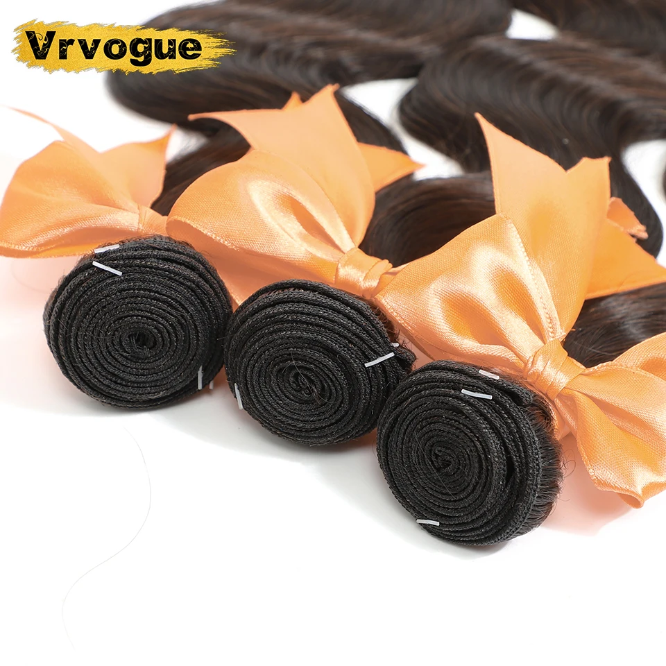 Vrvogue Hair Indian Body Wave Bundles 1Pcs Lot 100% Human Hair Bundles Extensions Remy Hair Weave Bundles Can Buy 3/4 Bundles