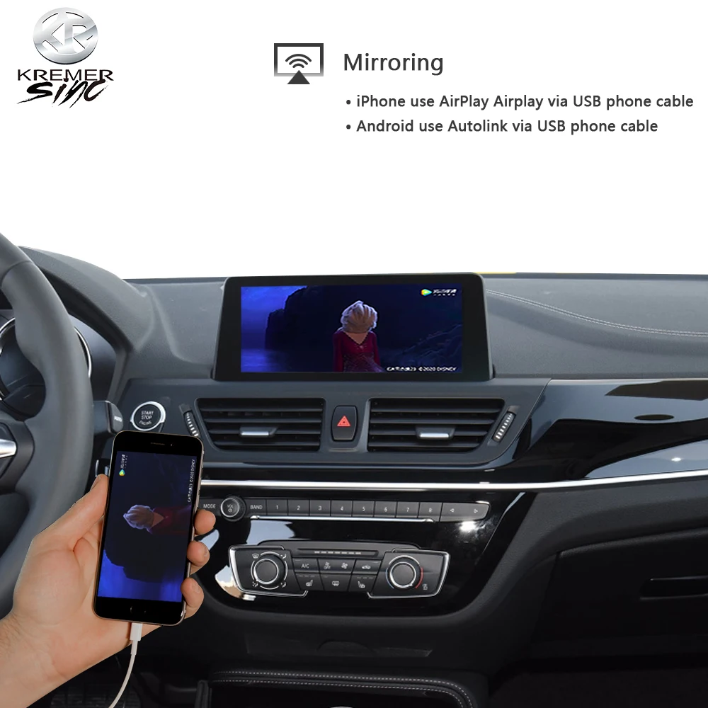 Беспроводная автомодернизация CarPlay Android для BMW 1 2 3 4 5 7 X1 X3 X4 X5 X6 Ссылка зеркального