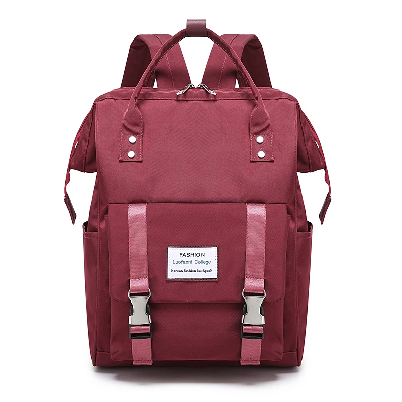 

Women's Backpack Korean Style Multifunctional Large Capacity Waterproof Bagpack Pure Color Vertical Square Laptop Bag For Travel