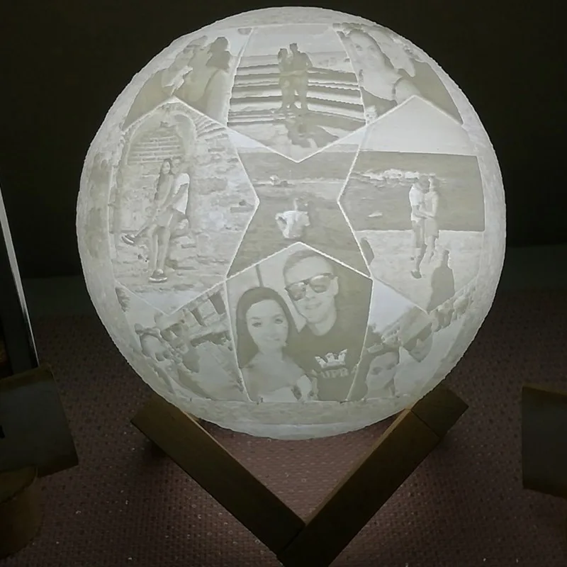 2/16 цветов лунный светильник фото/текст на заказ индивидуальная Лунная usb зарядка