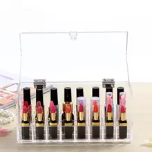 Прозрачный чехол для макияжа, акриловый чехол для губной помады, Пылезащитная прозрачная губная помада для ногтей
