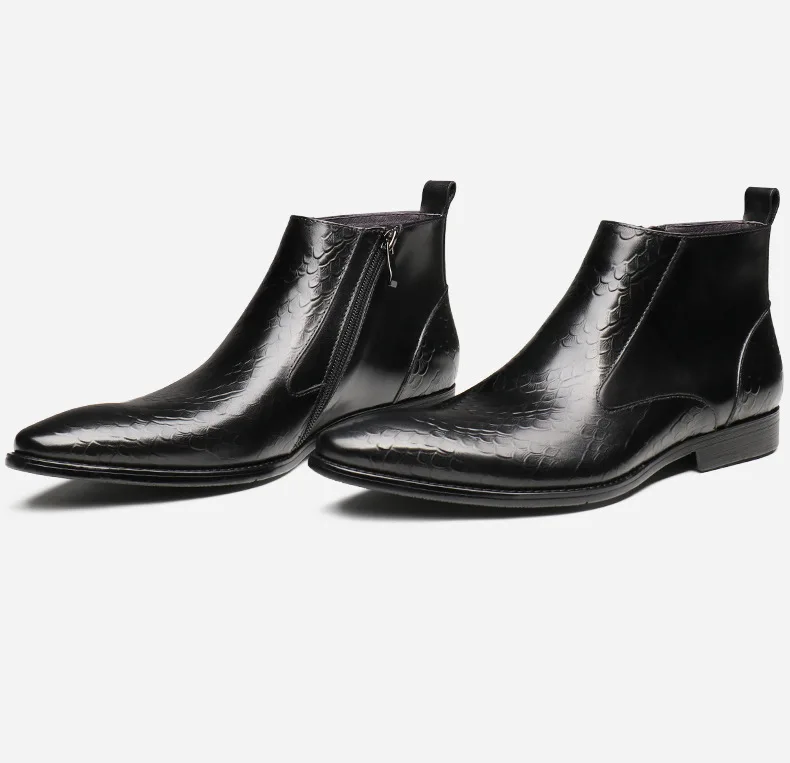 

Botas Hombre Short Men Leather Boots Large Size Cowhide Boots Bota Masculina Pure Leather Work