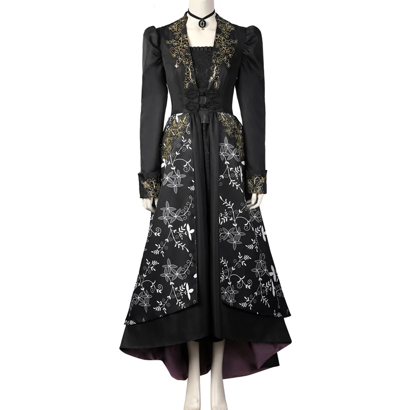 

Custom Made High Quality Halloween Carnival Witch Cosplay Yennefer Costume Wizard Yennefer Outfit Queen Dress Coat