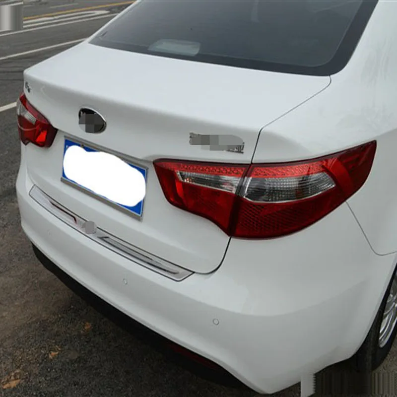 复件 For KIA RIO K2 Sedan 2011 2014 RearGuards Stainless steel car styling Rear bumper protector auto accessories 1pcs Free shipping (5)