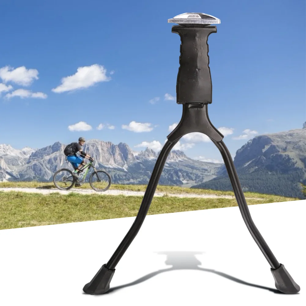 

Foot Stand Easy Install Center Mount Cycling Bike Kickstand Adjustable Aluminum Alloy Mountain Bicycle Double Leg Universal