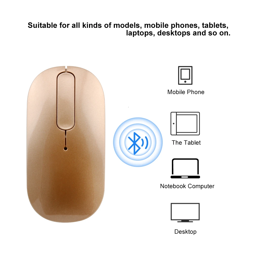 CHYI Bluetooth 4,0 Беспроводная перезаряжаемая компьютерная мышь Мини Сенсорная оптическая ПК Mause Бесшумная ультра тонкая эргономичная мышь для ноутбука