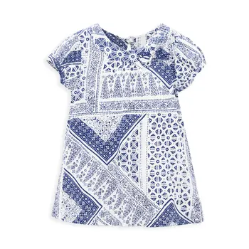 

Honeyzone Baby Girls T-shirt With Chinese Style 2020 New Cyan Medium length Tops Tee Toddler Infant Short Sleeve T shirt Clothes