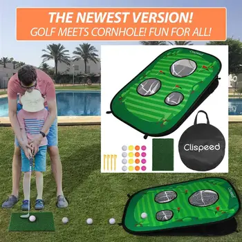 

Foldable Golf Chipping Net Cornhole Game Set Golfing Target Net For Golf Training Practice Indoor Activities For Kids Children