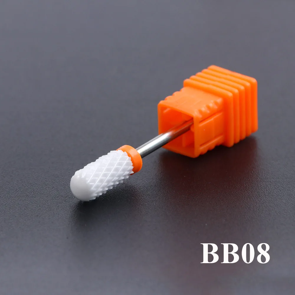 BB08 1 шт. керамический фреза для маникюра, педикюра, сверло для ногтей, роторное электрическое фрезерование пилок для ногтей, инструмент для ухода за ногтями, LABB01-11 - Цвет: BB08