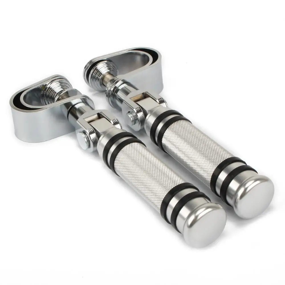 1 пара мотоцикл хром подножки зажим для крепление аварии бары гвардии ЧПУ Harley Dyna