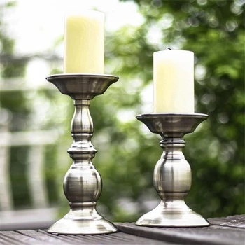 

Fashion Vintage Candle Holders Candlestick Flower Vase Table Centerpiece Event Flower Rack Road Lead Wedding Decor Candle Rack