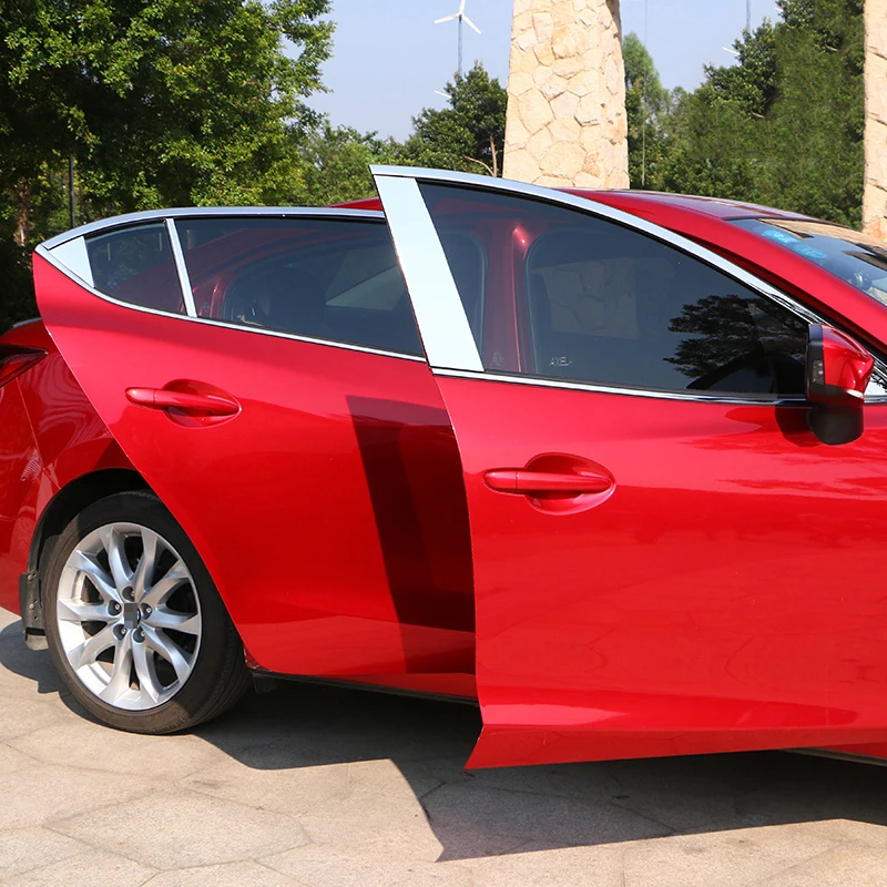 14 шт. для Mazda 3 Axela sedan- нержавеющая сталь двери оконная рама подоконник формовочная отделка автомобиля аксессуары для укладки
