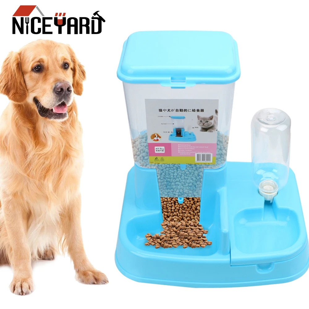 

Dog Cat Drinking Bowl 1 Set For Dog Water Drinking Cat Feeding Large Capacity Dispenser Pet Automatic Feeder Dog Supplies