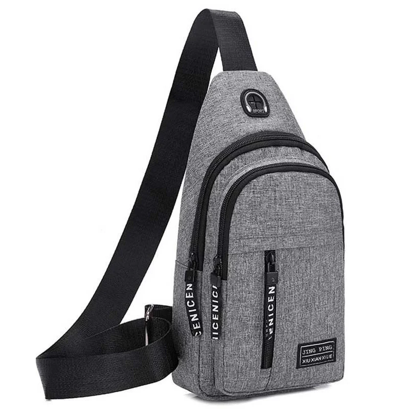 1PC Men Shoulder Bags Men Shoulder Bags Nylon Chest Bag Multifuncional Crossbody Bags Fashion Sport Travel Sling Bag Messenger for Male