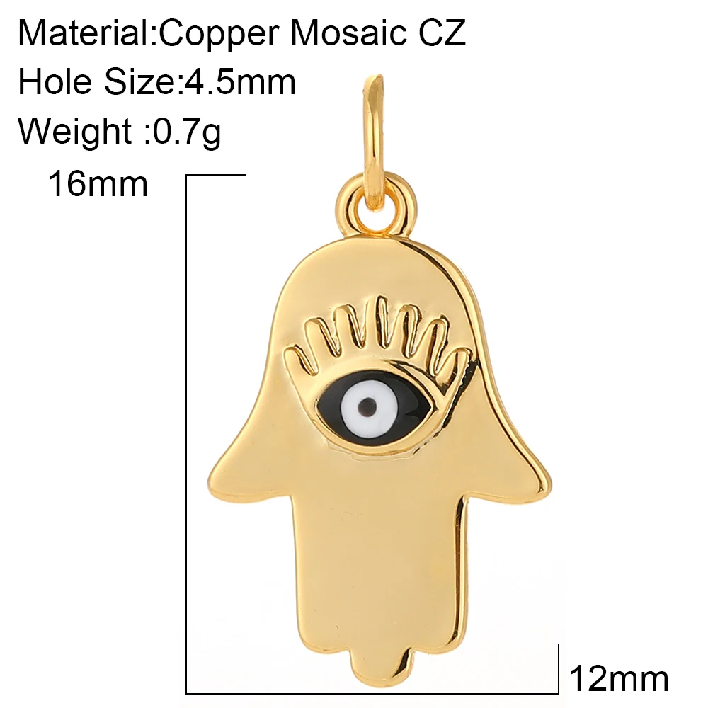 Turkish Evil Blue Eye Amulet Charms for Jewelry Making Supplies Gold Lock Charm Diy Pendant Designer Coin Necklace Bracelet CZ