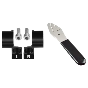 

Bicycle Bike Brake Shifter Integrator Mismatch Adapter with Bike Bicycle Wrench Disc Brake Rotor Alignment Truing Tool