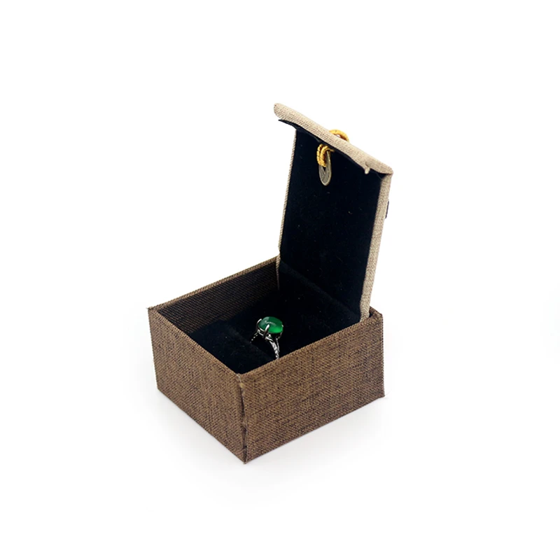 

New Listed Copper Coin Tassel Linen Jewelry Bracelet Pendant Ring Long Chain Gift Box Built-in Black Plush Card Slot Exquisite