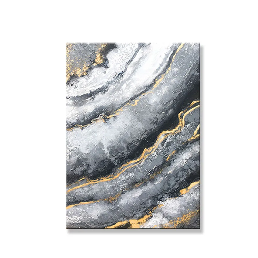 cuadros para el hogar декор для комнаты gold line abstract pictures Hand drawn oil painting on canvas wall art poster for room