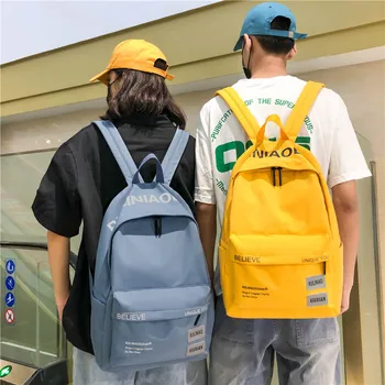 

Fashion Preppy Style Simple Solid Color Women Canvas Backpacks Zipper Female Students School Bags Shoulder Bags