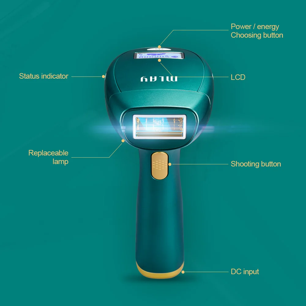 

Mlay New M3 IPL Epilator Hair Removal Machine Home Use Depilation Machine Male and Female Epilator for Face Body Bikini Trimmer