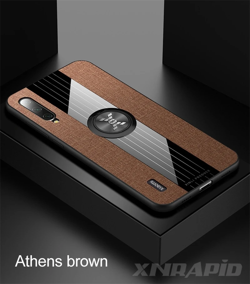 Для Xiaomi mi 9 Lite Роскошный чехол для автомобиля магнитное кольцо мягкий кожаный чехол Xiao mi 9 Lite чехол