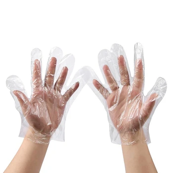 

Disposable Clear Plastic Gloves - 500 Pieces Plastic Disposable Food Prep Gloves,Disposable Polyethylene Work Gloves for Cooking
