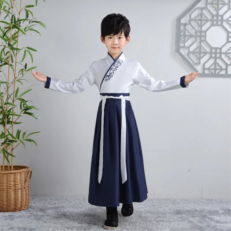 16 Hanfu для мальчиков и девочек, традиционный китайский национальный костюм, народное платье древней династии, праздничная Новогодняя одежда, костюм Тан, вечерние костюмы для костюмированной вечеринки - Цвет: 16