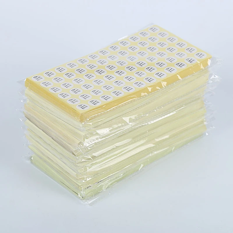 Clothing labels 1.3Cm size paper sticker adhesive printed tag for clothes