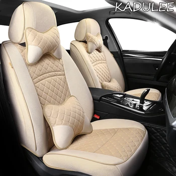 

KADULEE Custom FLAX car seat covers set For JEEP Compass Wrangler Patriot Cherokee Grand Cherokee Commander Renegade car sears