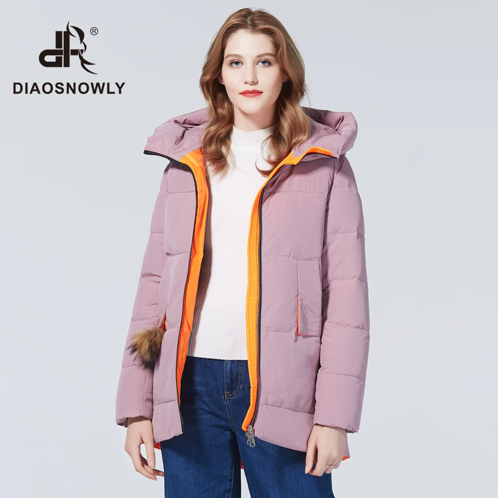 Diaosnowly 2020 Куртки Женские Зимние Короткие Мода Для Женщин Пуховик Зимний Толстая
