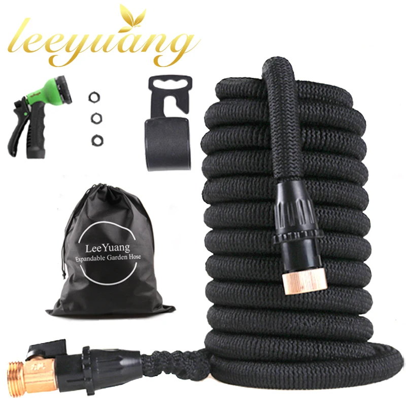 Free shipping 25Ft-200Ft Garden Hose Expandable Magic Flexible Water Hose Eu Hose Plastic Hoses Pipe With Spray Gun To Watering