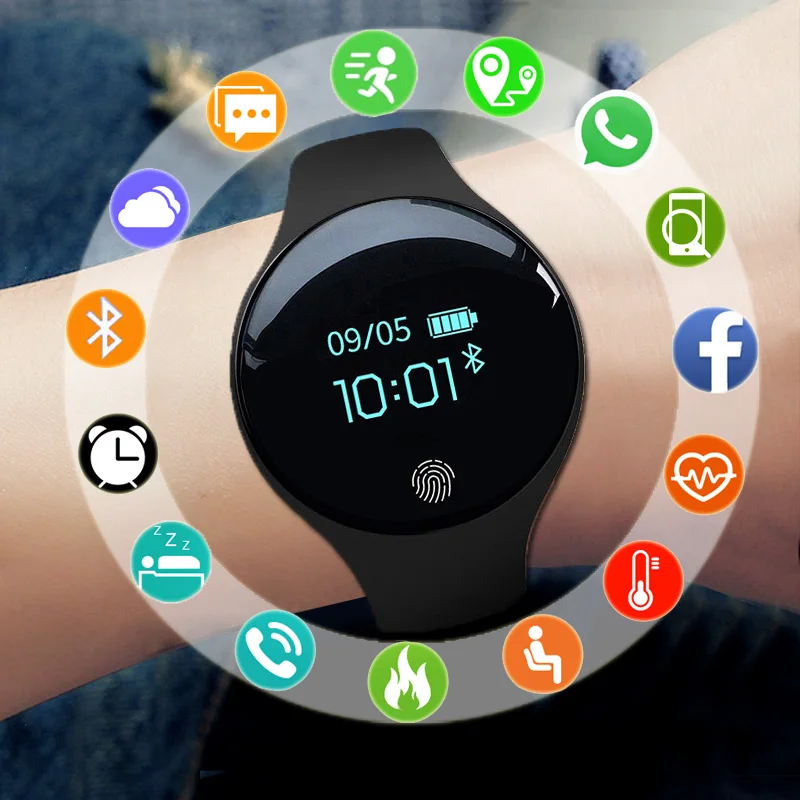 

Smart watch IP68 waterproof Sport Fitness tracker Heart Rate Monitor OLED Activity BRIM Men Women Smartwatch For Android Ios2019