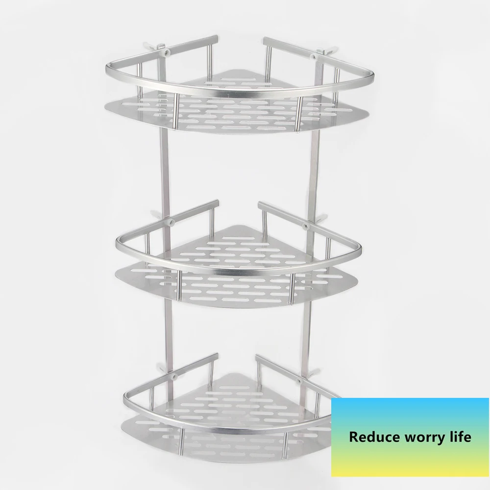 

Corner Rack 3 Layer Bathroom Towel Rack Alumimum Bathroom Shelf Wall Mounted Toilet Bathroom Hardware
