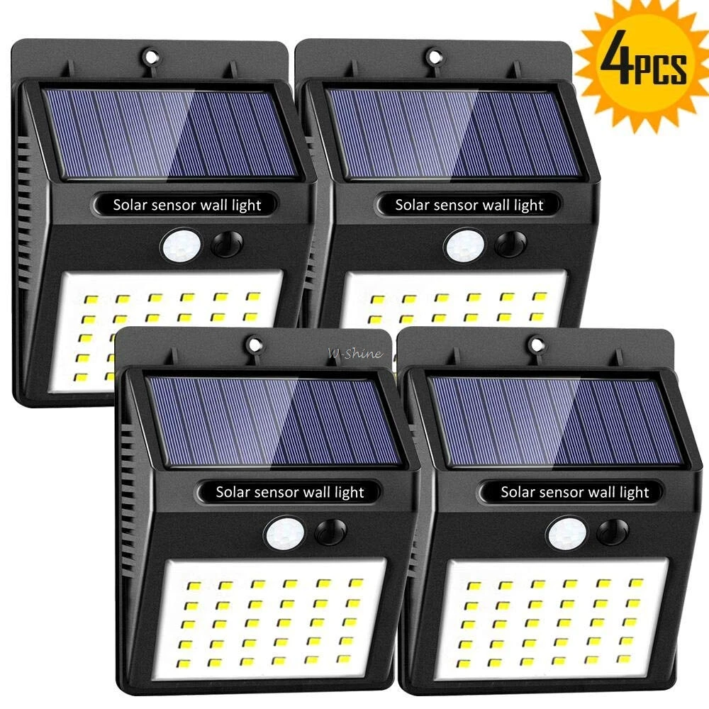 

4pcs 30 LED Solar Power Lamp PIR Motion Sensor Solar Garden Light Outdoor Waterproof Energy Saving Wall Security Lamp