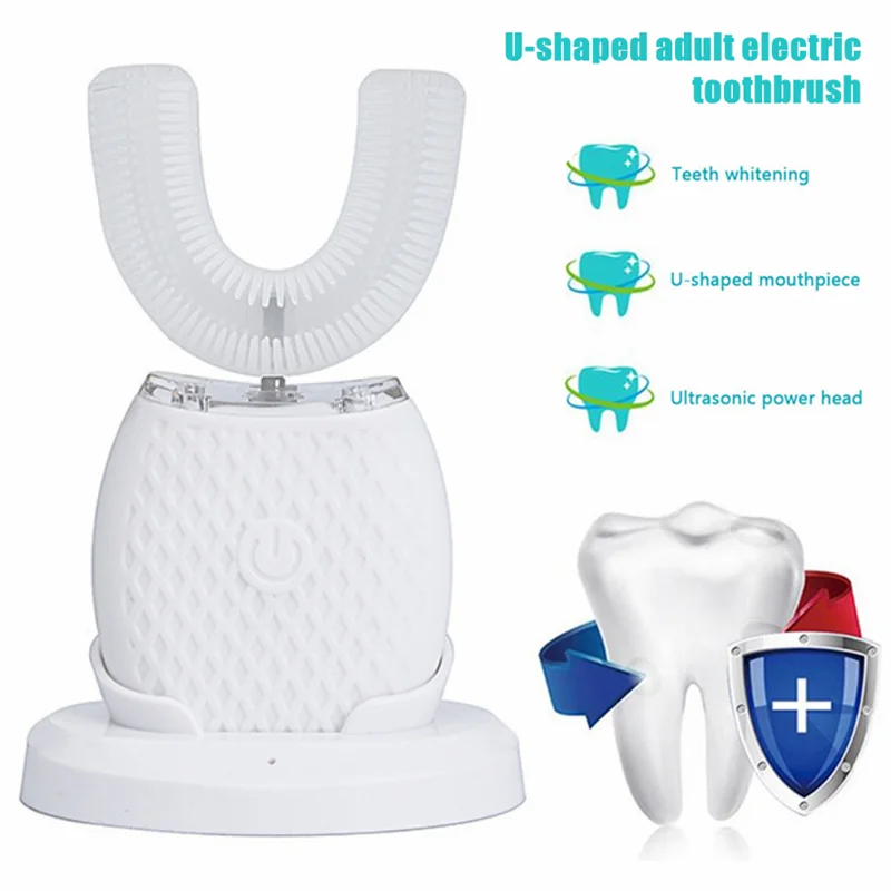 360 Degrees Intelligent Automatic Sonic Electric Toothbrush USB Rechargeable Ultrasonic U Type Tooth brush Clean teeth whitening 360 Degrees Intelligent Automatic Sonic Electric Toothbrush USB Rechargeable Ultrasonic U Type Tooth brush Clean teeth whitening