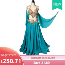 Костюм для танца живота женский костюм Сексуальные Сказочные модели пышная Свободная юбка костюм для соревнований высокого класса на заказ