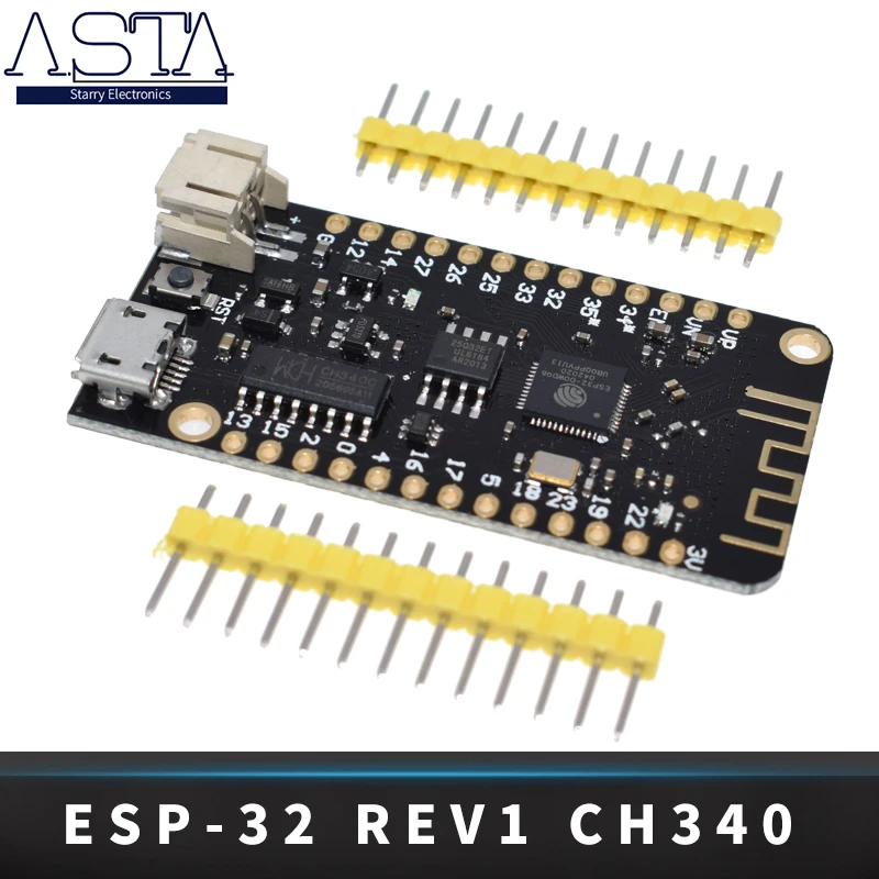 

10PCS Wifi Bluetooth Development Board Antenna ESP32 ESP-32 REV1 CH340 CH340G MicroPython Micro USB Lithium Battery Interface